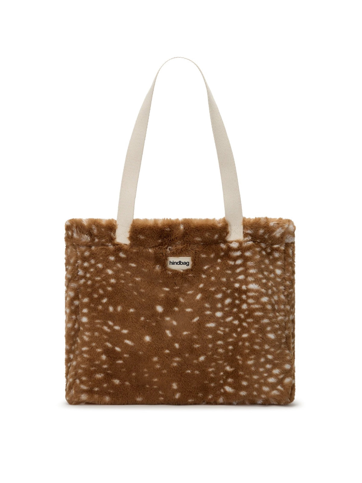 Hindbag Claude Grand cabas en fausse fourrure — Hindbag — Fausse fourrure faon — packshot 3 | Appart 17 Bruxelles