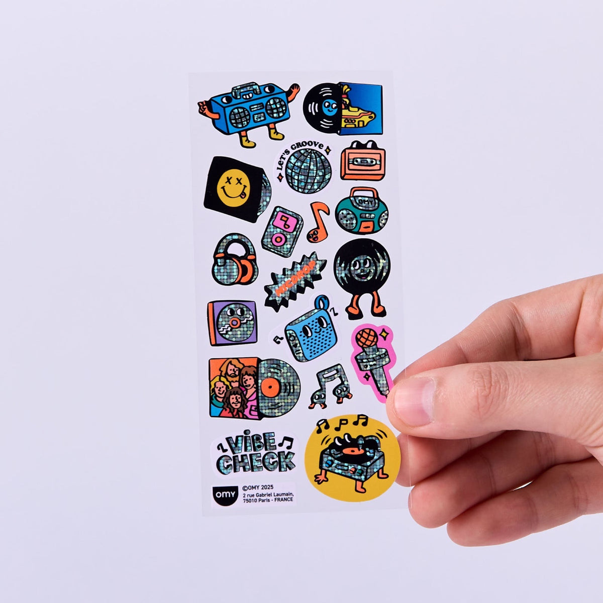 Fabulous Stickers Iconic, environ 20 stickers vinyle — OMY — Music — autre vue 2 | Appart 17 Bruxelles