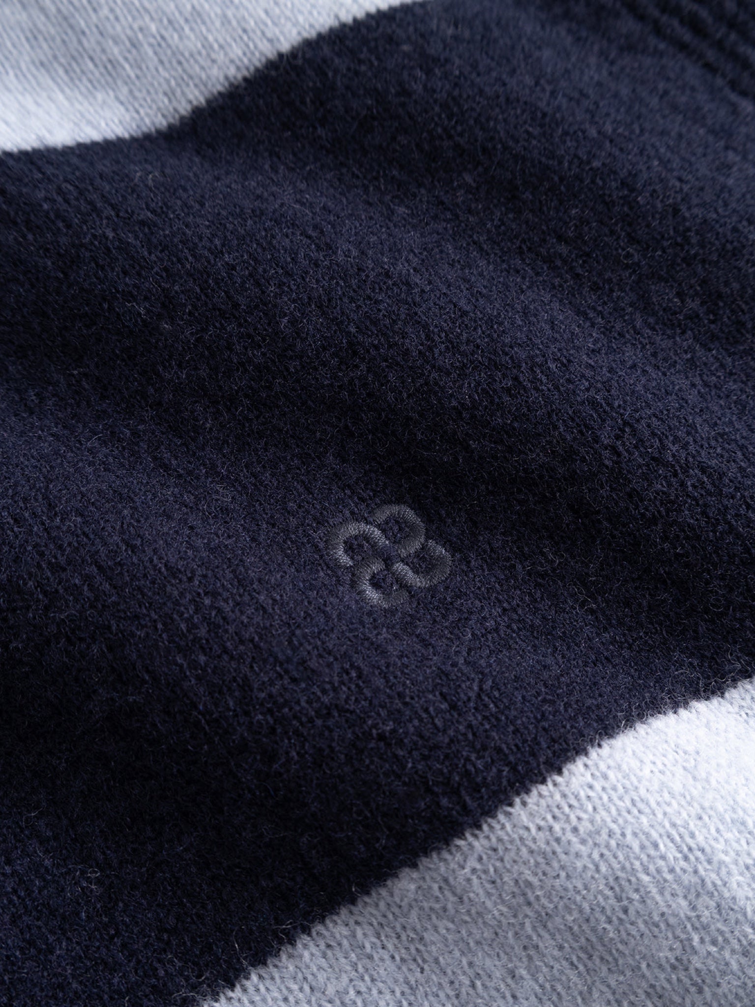 GABworren Polo rayé en laine — Navy Stripe — vue 4