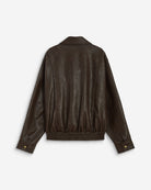 Axel Blouson oversize en simili-cuir — Grace & Mila — Chocolat — packshot, dos 8 | Appart 17 Bruxelles
