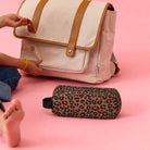 Trousse d'école double — Atelier Wagram — Léopard noir fond marron — autre vue 4 | Appart 17 Bruxelles
