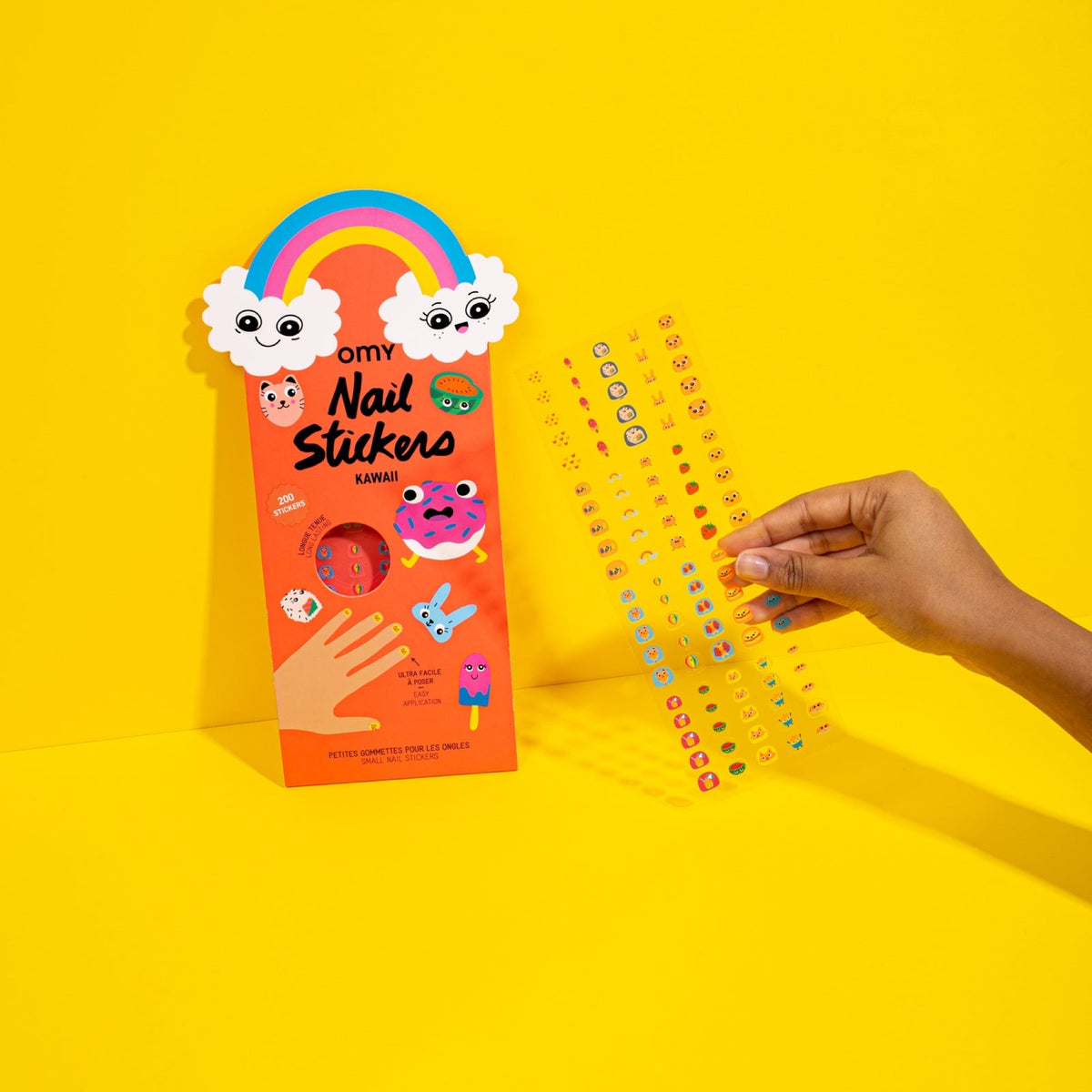 Nail stickers enfant, 200 gommettes pour ongles — OMY — Kawaii — packshot | Appart 17 Bruxelles