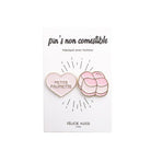 Duo de pin's « Paupiette » — Félicie Aussi — Rose — photo produit | Appart 17 Bruxelles