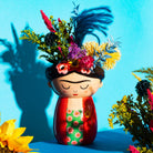 Cache-pot mural Frida Kahlo — Sass & Belle Europe — Rouge — en situation 6 | Appart 17 Bruxelles