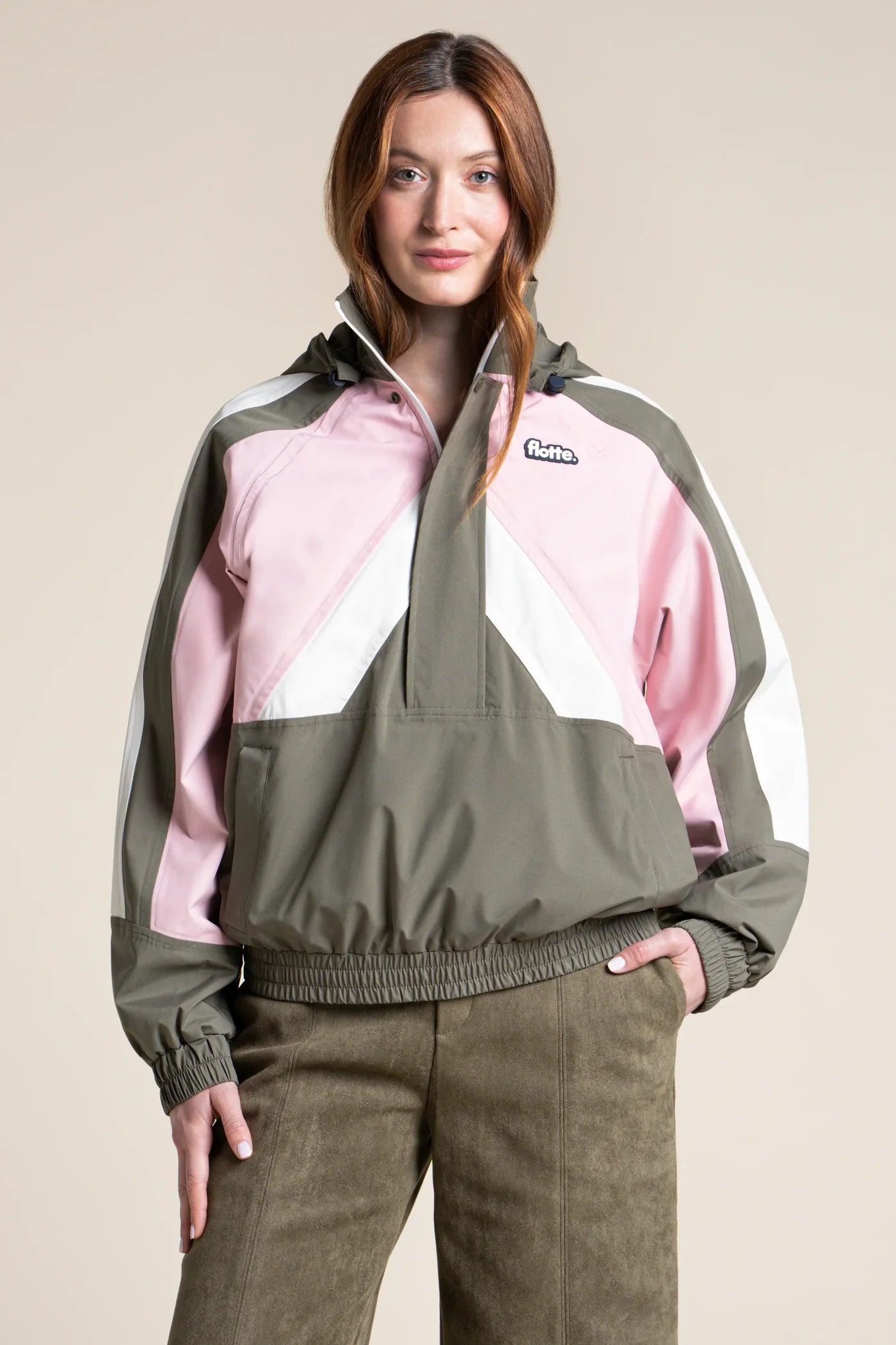 ABBESSES - VESTE IMPERMÉABLE rose — Flotte — vue de dos | Appart 17