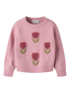 NMFOLGI Pull à tulipes fille — name it — Lilas — vue de face | Appart 17 Bruxelles