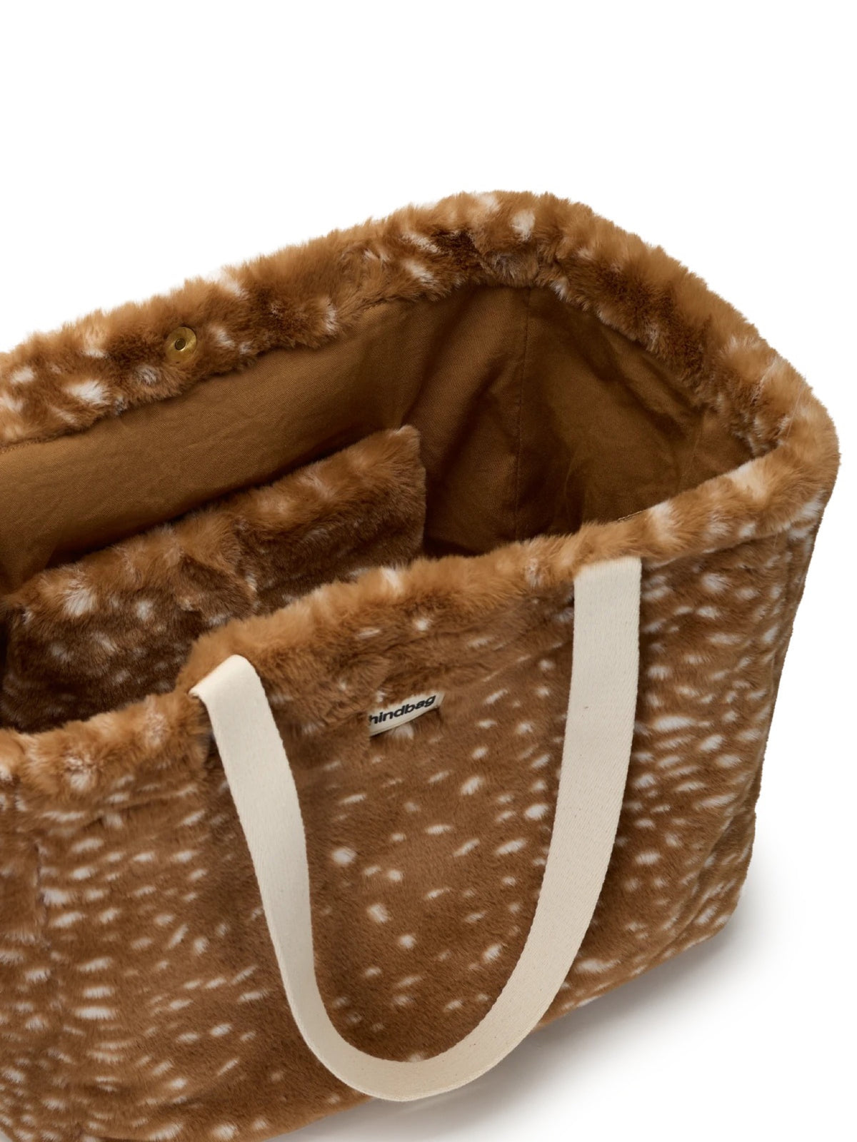 Hindbag Claude Grand cabas en fausse fourrure — Hindbag — Fausse fourrure faon — intérieur 5 | Appart 17 Bruxelles