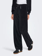 JDYVIDA Pantalon jogging en velours — Noir — vue 5