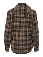 JDYELODY Chemise à carreaux avec foulard attaché — JDY — Coffee Bean Checks — packshot, vue de dos 7 | Appart 17 Bruxelles