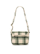 Hindbag Margault Sac bandoulière à rabat, velours ou tartan — Hindbag — Tartan vert — packshot, vue de dos 4 | Appart 17 Bruxelles