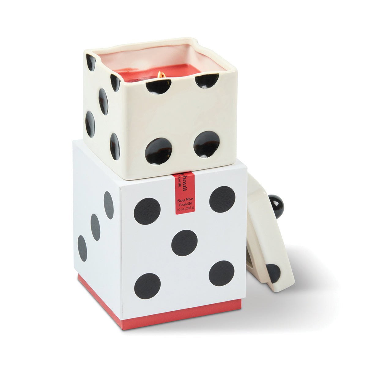 Paddywax Lucky Dice Bougie parfumée dé en céramique 283 g — Paddywax — Tobacco Patchouli — packshot 3 | Appart 17 Bruxelles