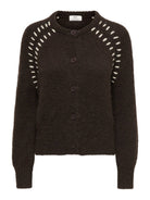 JDYZOEY ELLA Cardigan en maille à surpiqûres contrastées — JDY — Coffee Bean — packshot 6 | Appart 17 Bruxelles