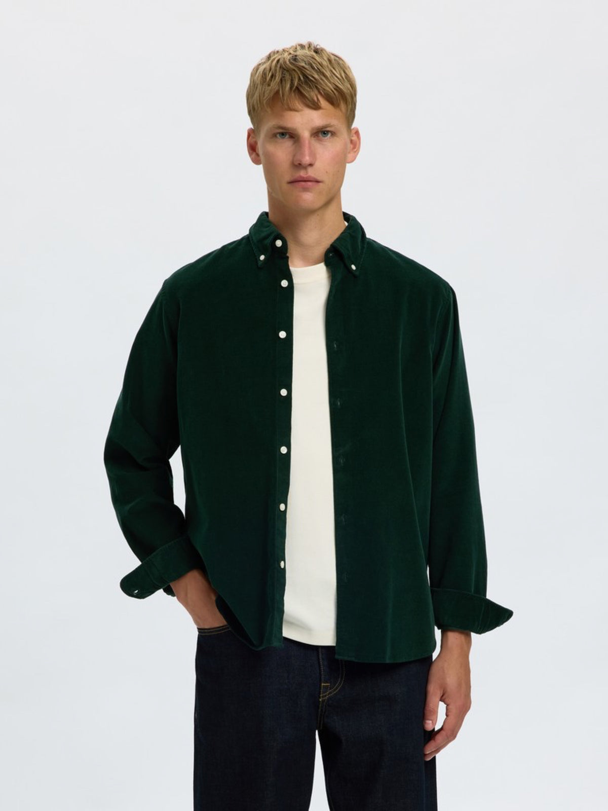 SLHREGDANNI Chemise côtelée — Pine Grove — vue 2