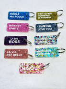 LA VOITURE DE MA FEMME Porte-clés à paillettes Plus de Love: Or