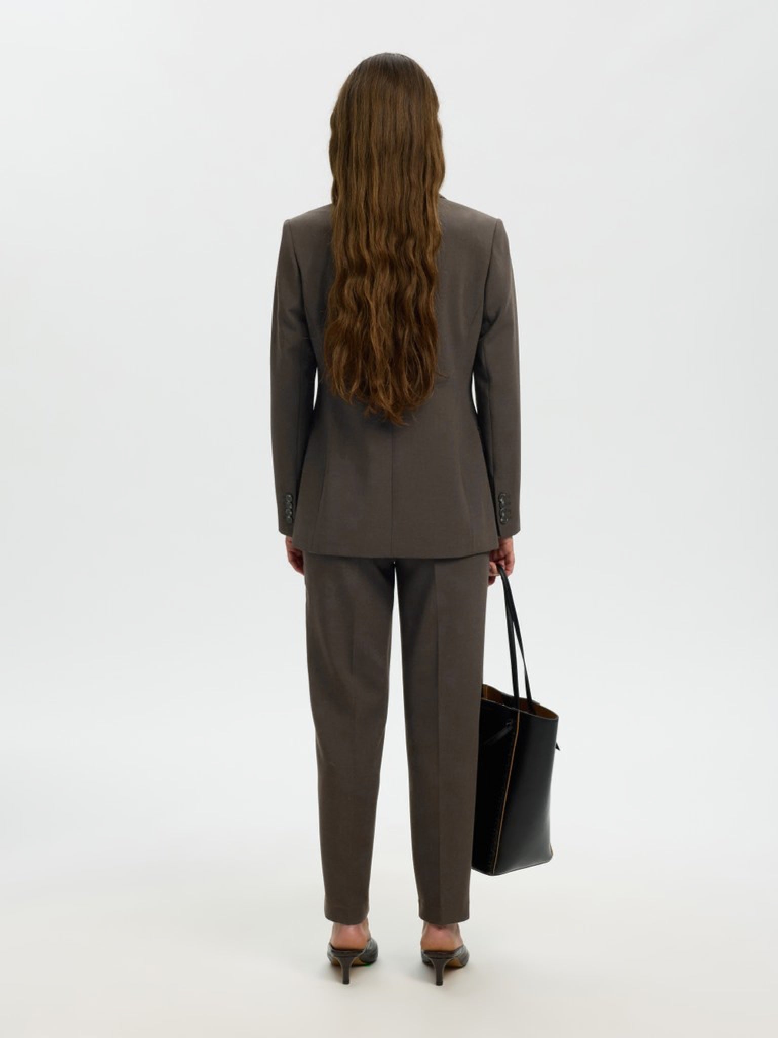 Selected SLWRITA Blazer classique en maille chinée — Delicioso Melange — vue 5
