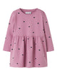 NMFDAVINA Robe sweat fille — name it — Mauve Orchid Hearts — vue de face | Appart 17 Bruxelles