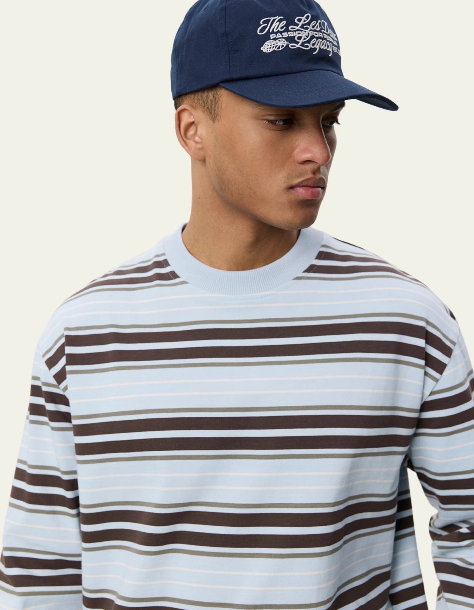 Stripe T-shirt manches longues — Skyway Blue — vue 4