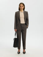 Selected SLWRITA Blazer classique en maille chinée — Delicioso Melange — vue 4