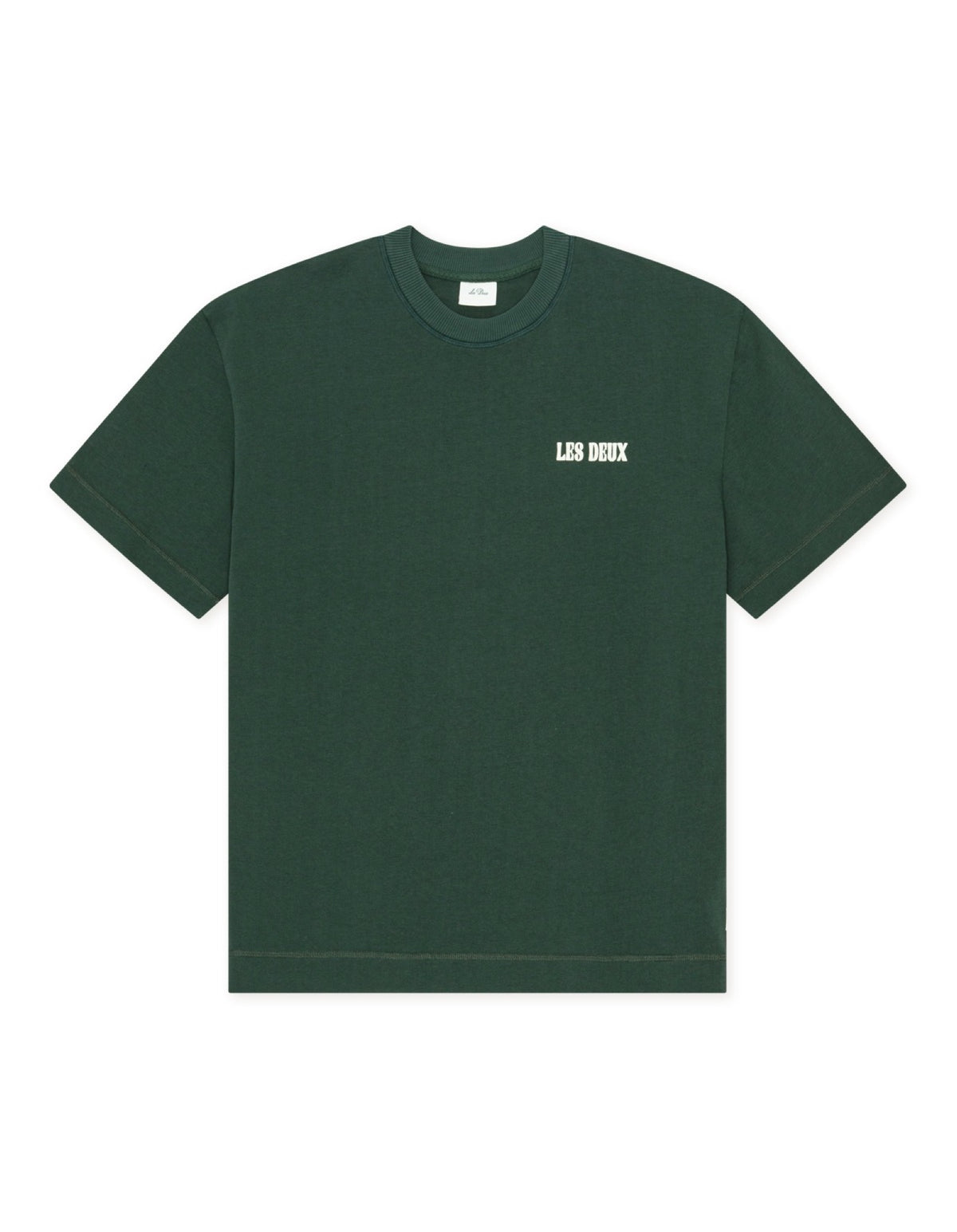 Woods Heavyweight T-shirt épais imprimé forêt — Les Deux — Darkest Spruce Green — packshot 5 | Appart 17 Bruxelles