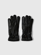 SLMPOUL Gants en cuir d'agneau doublés laine — Selected Homme — Black — packshot 3 | Appart 17 Bruxelles