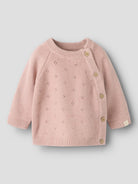 NBNLAGUNA Gilet cache-cœur en maille bébé — Lil' Atelier — Adobe Rose — autre vue 4 | Appart 17 Bruxelles