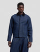 UTILITY Veste workwear en denim, col velours côtelé — Lee — Hickory Rinse — porté | Appart 17 Bruxelles