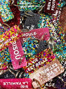 HOTEL AMOUR Porte-clés à paillettes Plus de Love: Fuchsia — Appart 17 Bruxelles
