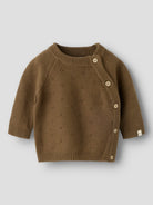 NBNLAGUNA Gilet cache-cœur en maille bébé — Lil' Atelier — Teak — autre vue 4 | Appart 17 Bruxelles
