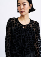 KEER Blouse en voile à pois — Noir — vue 4