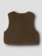 NMNJONO Gilet sans manches en sherpa enfant — Lil' Atelier — Teak — autre vue 2 | Appart 17 Bruxelles