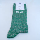 Félicie Aussi Chaussettes « Ma vie » pailletées — Felicie Aussi — Aventurine pailleté — photo produit | Appart 17 Bruxelles