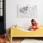 Poster géant à colorier 70 × 100 cm — OMY — Dinos — autre vue 4 | Appart 17 Bruxelles