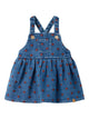 NBFLIVA Salopette-jupe en jean à cœurs bébé fille — Lil' Atelier — Dark Blue Denim Hearts — vue de face | Appart 17 Bruxelles