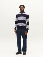 GABworren Polo rayé en laine — Navy Stripe — vue 6