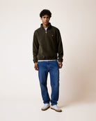AMBOISE Sweat zippé col montant — Vert olive foncé — vue 5