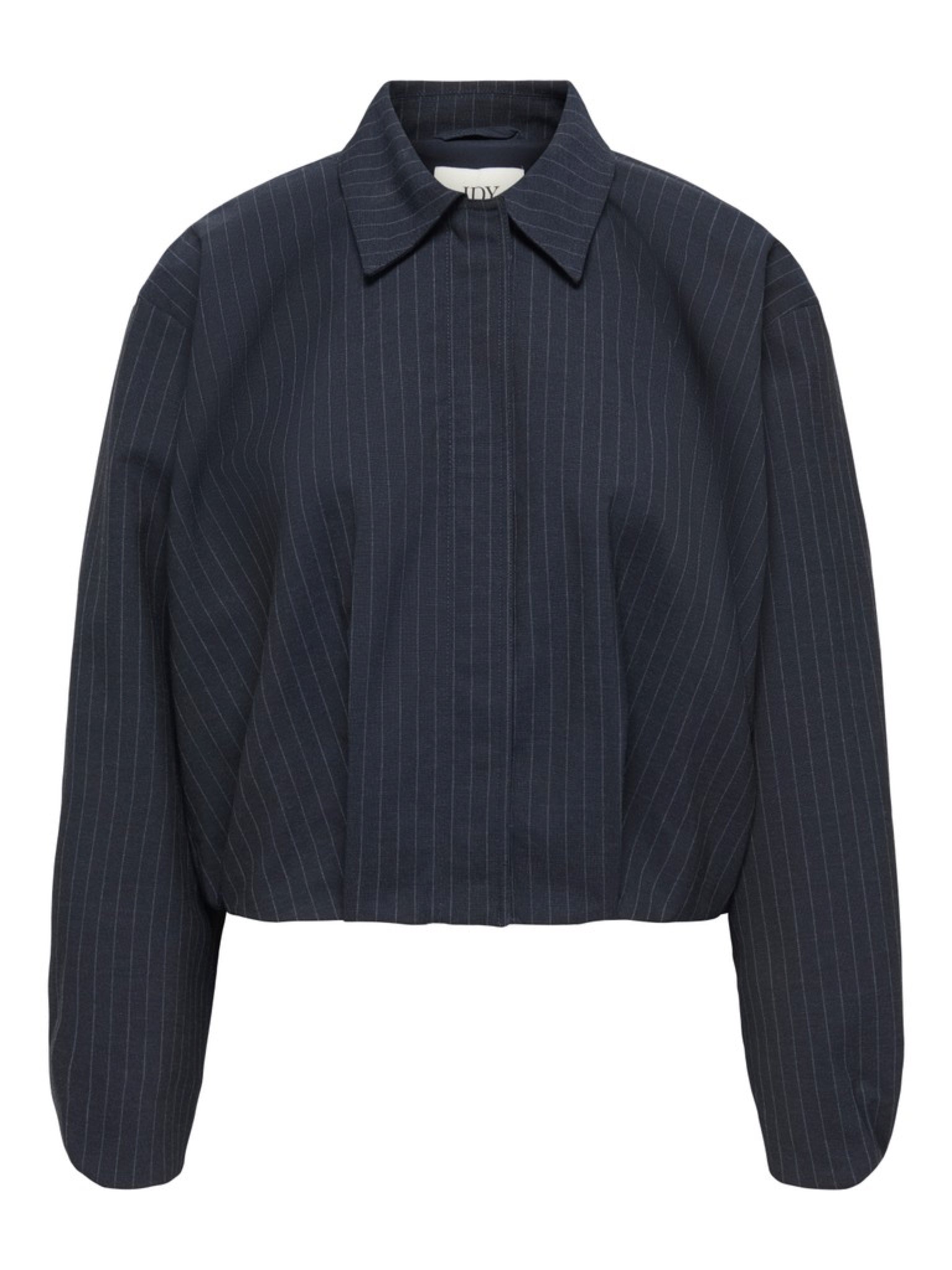 JDYMEGAN Veste-chemise blouson à fines rayures tennis — JDY — Navy Blazer Pinstripe — packshot | Appart 17 Bruxelles