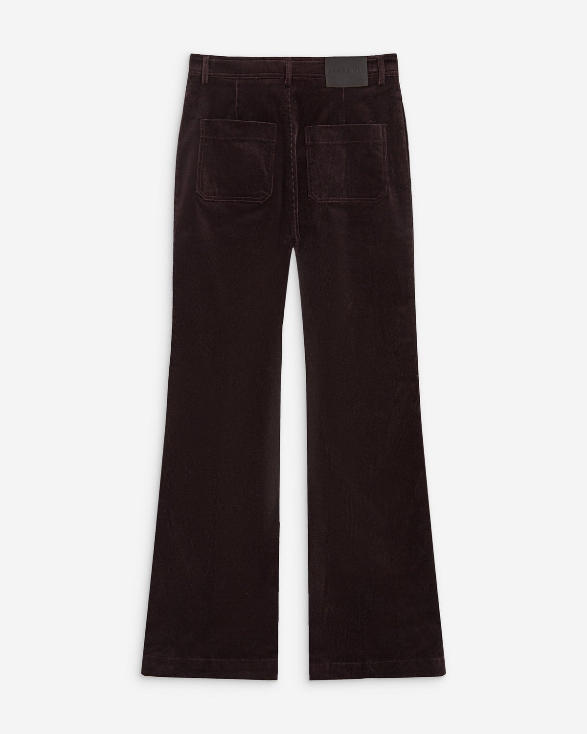 Alban Pantalon droit en velours côtelé — Grace & Mila — Aubergine — packshot, dos 8 | Appart 17 Bruxelles