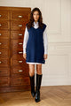 Robe 2-en-1 Modestine chemise et maille — Marine