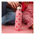 Gourde isotherme 600 ml — Atelier Wagram — Rose cœurs rouges — autre vue 2 | Appart 17 Bruxelles