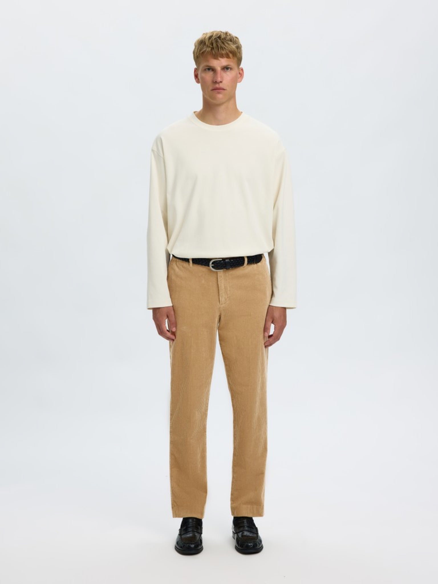 SLM190-REG Pantalon en velours côtelé — Cornstalk — vue 4