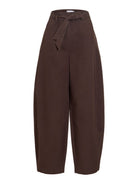 VIJEMMA Pantalon barrel taille haute en coton — VILA — Coffee Bean — packshot 6 | Appart 17 Bruxelles