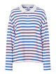 PCSADIE Polo rayé à manches longues — Pieces — Cloud Dancer Stripes — packshot de face | Appart 17 Bruxelles