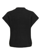 JDYELNE Pull manches courtes col rond en maille douce — JDY — Black — packshot dos 2 | Appart 17 Bruxelles