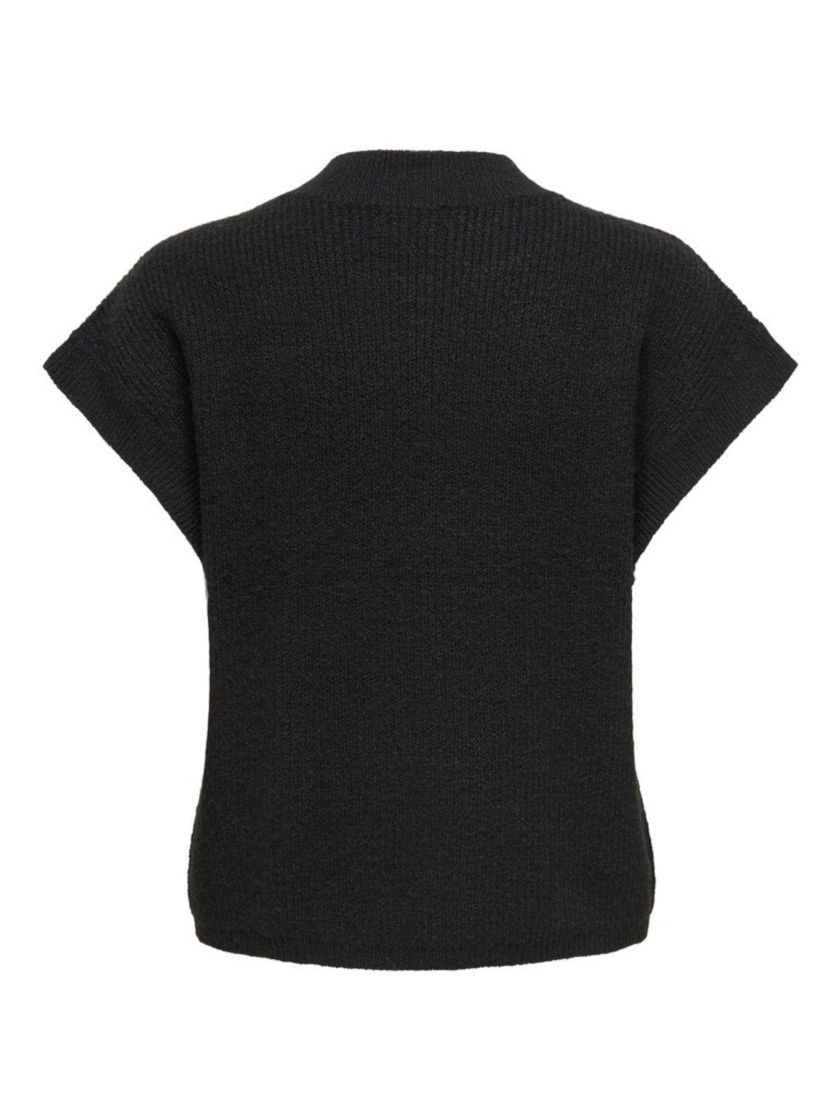 JDYELNE Pull manches courtes col rond en maille douce — JDY — Black — packshot dos 2 | Appart 17 Bruxelles