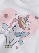 NMFVIX T-shirt manches longues imprimé fille — name it — Bright White Unicorn Heart — autre vue 4 | Appart 17 Bruxelles