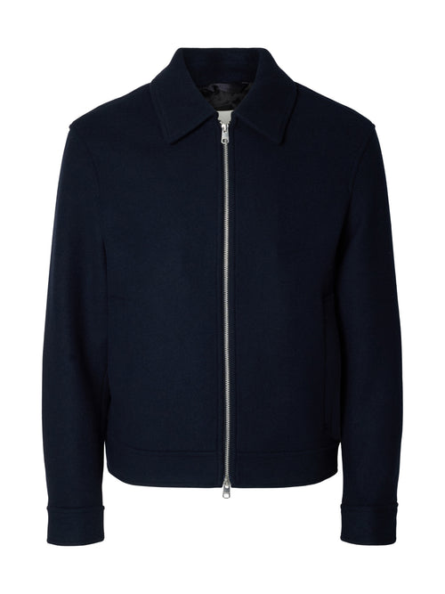 SLMPHILIP Veste en laine recyclée — Sky Captain