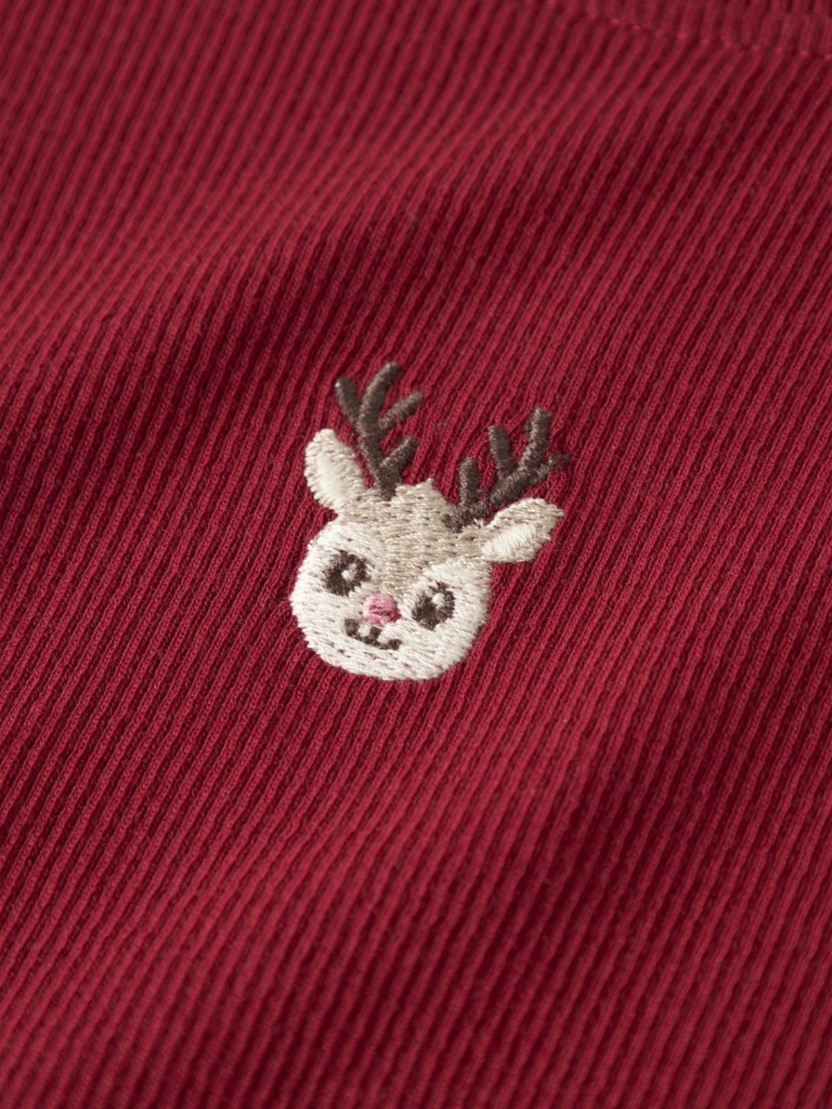NMFVIVEMMAS T-shirt côtelé brodé de Noël fille — name it — Red Dahlia Reindeer — autre vue 4 | Appart 17 Bruxelles
