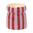 Paddywax Cabana Bougie parfumée céramique rayée rouge et rose 184 g — Paddywax — Pink Peppermint — packshot 2 | Appart 17 Bruxelles