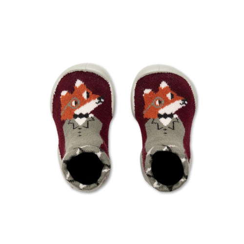 Chaussons-chaussettes Ernest au renard à monocle — Collégien