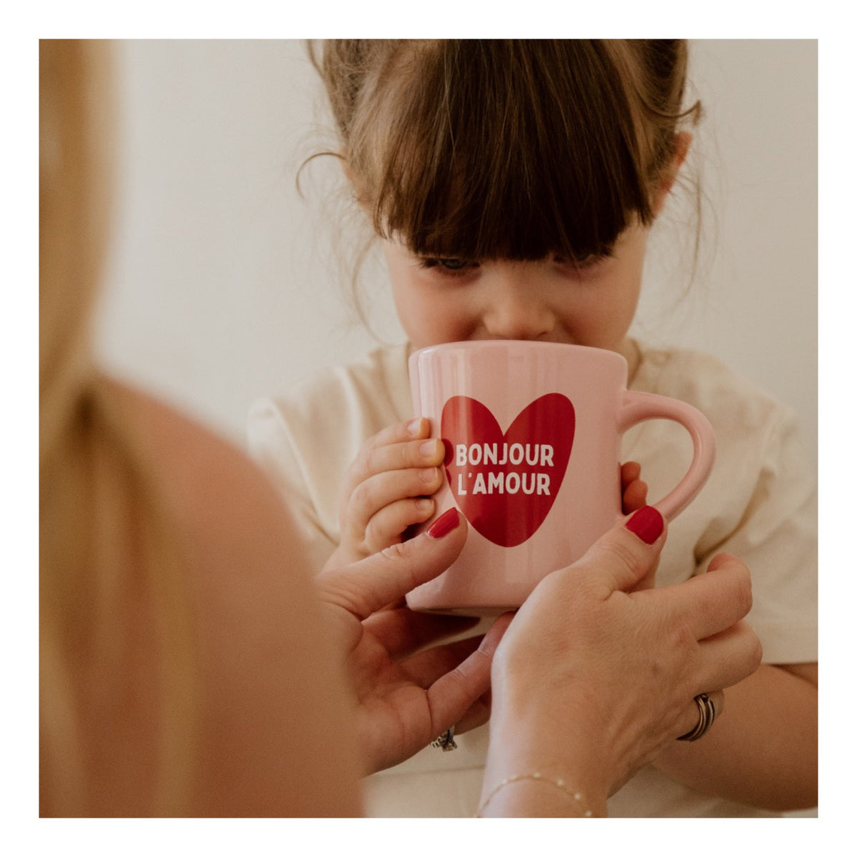 Mug céramique à message — Atelier Wagram — Bonjour l'amour — autre vue 3 | Appart 17 Bruxelles